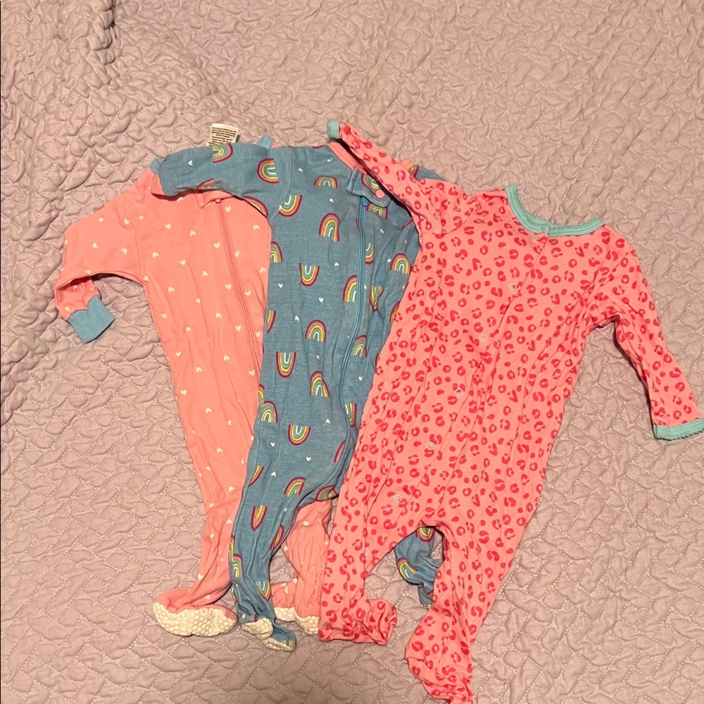 Gerber Pink and Blue Kids One Piece Footies